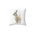 Watercolor painting of a hare on a decorative pillow