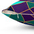 Abstract Geometric Stained Glass Style Purple & Teal Pillow