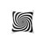 Black & White Hypnosis Swirl Pillow