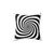 Black & White Hypnosis Swirl Pillow