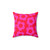 Retro Scandinavian Floral Throw Pillow