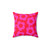 Retro Scandinavian Floral Throw Pillow