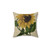Botanical Sunflower Pillow with Vintage Book Page Print