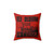 Red Bedroom Records Pillow - Music Themed Bedroom Decor