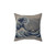 Fibonacci Spiral Pillow with Hokusai-Inspired Art