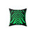 Emerald diamonds patterned throw pillow