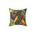 Vintage tropical bird botanical throw pillow
