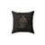 Fleur-de-lis Black and Gold Decorative Pillow