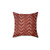 Boho Mud Cloth Arrows Pillow in White and Rust