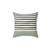 Sage and stripe decorative throw pillow