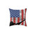 Skeet Shooting Distressed USA Flag Pillow