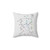 UK Theme Parks Map White Pillow