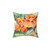 Nasturtium Watercolor Floral Pillow