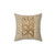 Vintage Gold Pillow with Web of Wyrd Design