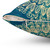 Blue Organic Boho Mandala Throw Pillow
