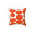 Mid Century Modern Patterned Throw Pillow in White and Orange
