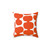 Mid Century Modern Patterned Throw Pillow in White and Orange