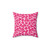 Pastel Pink Leopard Print Throw Pillow