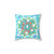 Bright Blue Decorative Pillow with Blinded Lights Design
