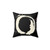 Black Zen Pillow with Japanese Enso Circle