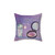 Glitter coffee pillow - a cute, pastel accent cushion with a mirror and stars design