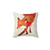 Watercolor Fox Pillow with Vulpes Vulpes Design