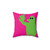ICI Icon Logo Decorative Pillow in Hot Pink