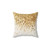 Glitter accent pillow in gold glam design