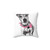 Jack Russell Terrier wearing a bandana pillow