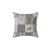 Rustic Woodland Patchwork Pillow in Grey and Beige