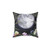 Midnight in the Garden Floral Pillow