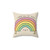 Funny doodle pillow with rainbow design