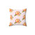 Peaches with leaves and peach slice decorative throw pillow