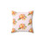 Peaches with leaves and peach slice decorative throw pillow