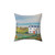 Coastal Cottage Pillow with Beach View Design