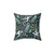 Forest Dragons Pillow featuring a design with dragons in shades of green on a dark green background
