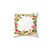 Beautiful Watercolor Wreath of Hearts and Green Leaves Pillow