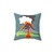 Volcano Cross-Section Decorative Pillow