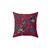 Vibrant Red Waratah Flower and Fairy Wren Bird Decorative Pillow
