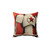 Retro Robot Propaganda Throw Pillow