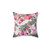 Pastel Rainbow Floral Throw Pillow