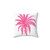 Tropical Coconut Palm Tree Pillow in Pink