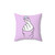Cute Heart Shaped Pastel Purple Pillow