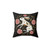 Enchanted Rabbit Pillow with Floral and Starry Design