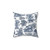 Elegant Blue Toile Horses Pattern Throw Pillow