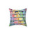 Rainbow Books Shelf Pattern Pillow