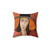 Modigliani-inspired portrait pillow featuring a woman with hat