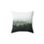 Enchanted Forest Wilderness Pillow featuring misty trees and fog