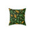Dinosaur pattern dark green pillow
