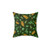 Dinosaur pattern dark green pillow